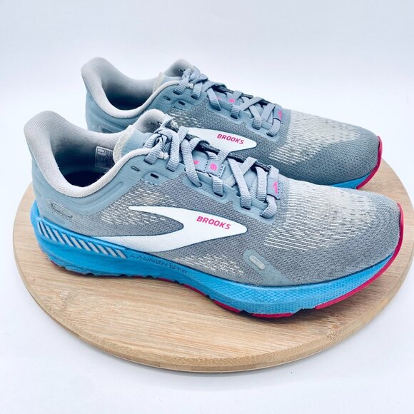 Brooks Launch 9 Running Shoes Womens 7 38 Gray Mesh Trail Trainers Sneakers - Picture 1 of 11